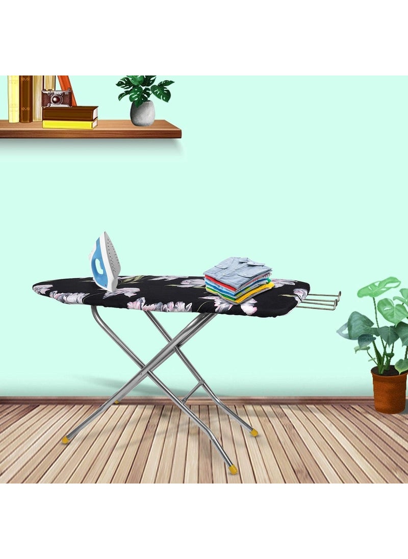 Moreyaji Wooden Self Standing Foldable Height Adjustable Premium Ironing BoardIron Table Stand with Press Holder Color May Vary MultiColor Make in India