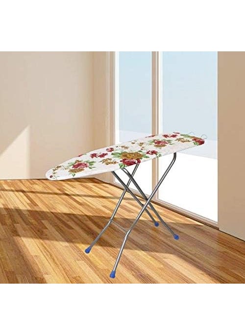 Maanit Ironing Board Iron Table Ironing Board Wooden Top Folding 122 X 40 cm Universal Size