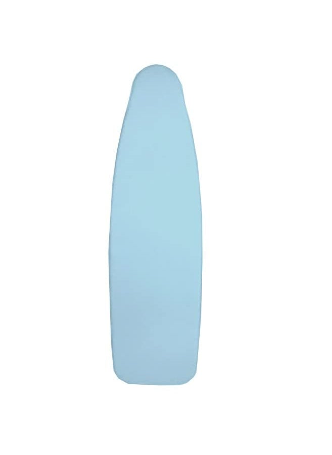 Mahaveer Cotton Ironing Board Cover with 3mm Thick Felt Pad for Steam Press Ironing Mat Heat Reflective Scorch Stain Resistant Fits Standard Wide Boards of 125x46 cm Solid Light Blue