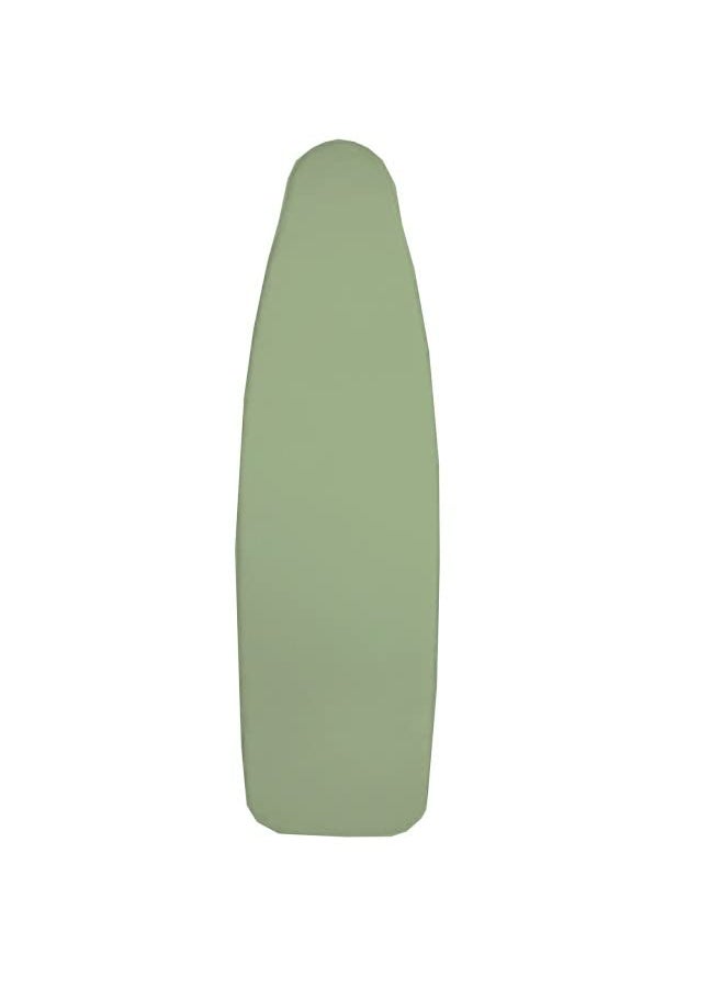 Mahaveer Cotton Ironing Board Cover with 3mm Thick Felt Pad for Steam Press Ironing Mat Heat Reflective Scorch Stain Resistant Fits Standard Wide Boards of 125x46 cm Solid Sage