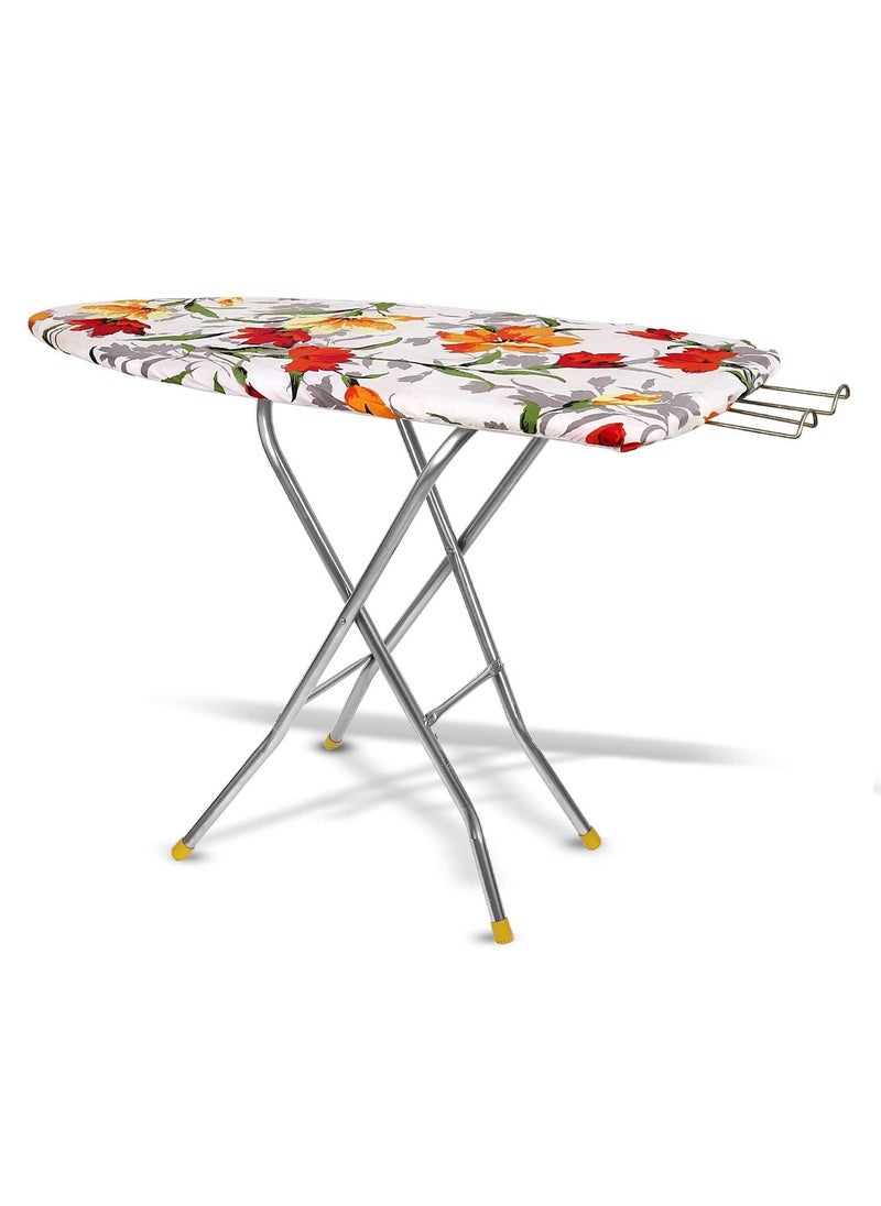 Moreyaji Wooden Self Standing Foldable Height Adjustable Premium Ironing BoardIron Table Stand with Press Holder Color May Vary MultiColor Make in India