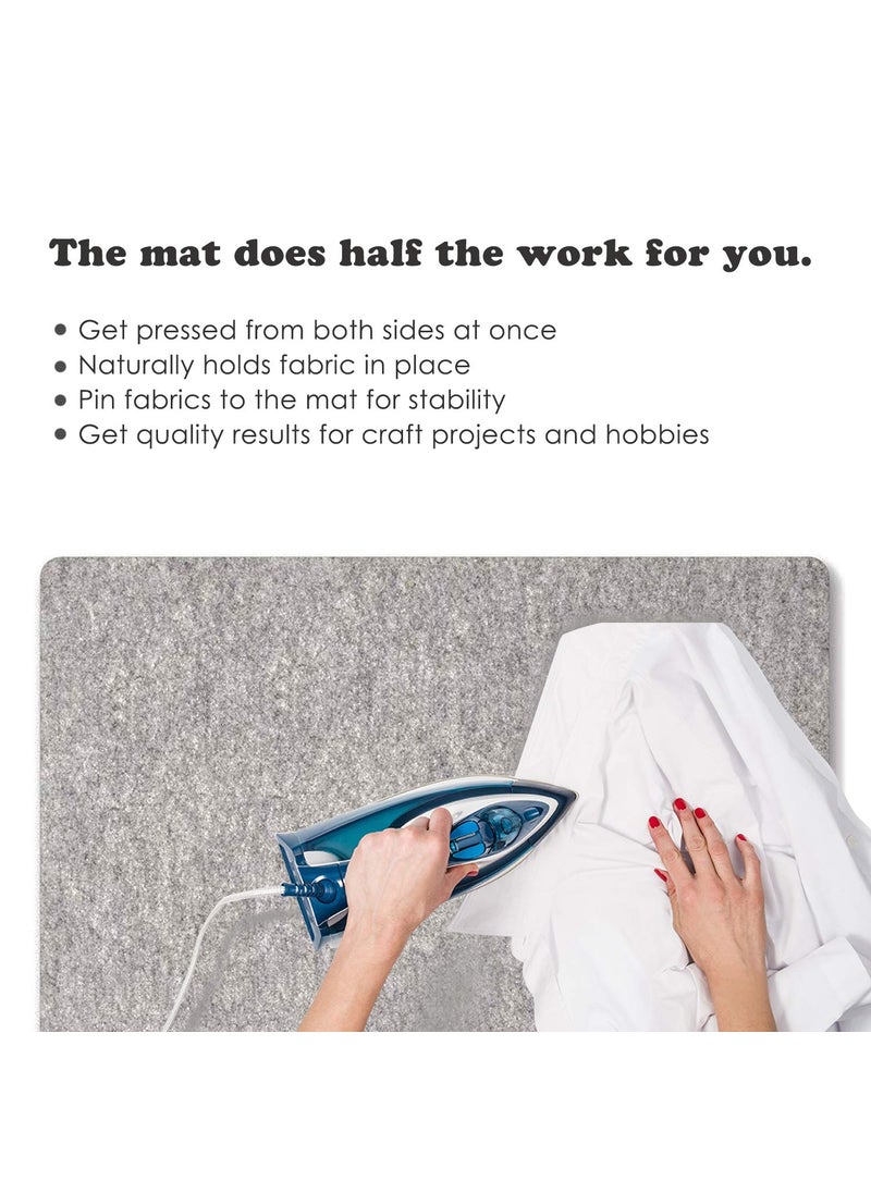 OHOCO Wool Pressing Mat for Quilting 17 x 24 Extra Large Felt Ironing Pad 12 Thick 100 Zealand Wool for Ironing Sewing Cutting on Ironing Board Tabletop Dryer Countertop