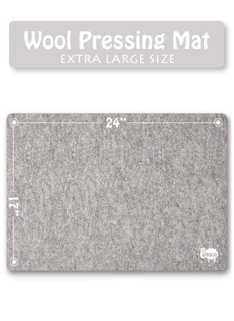 OHOCO Wool Pressing Mat for Quilting 17 x 24 Extra Large Felt Ironing Pad 12 Thick 100 Zealand Wool for Ironing Sewing Cutting on Ironing Board Tabletop Dryer Countertop