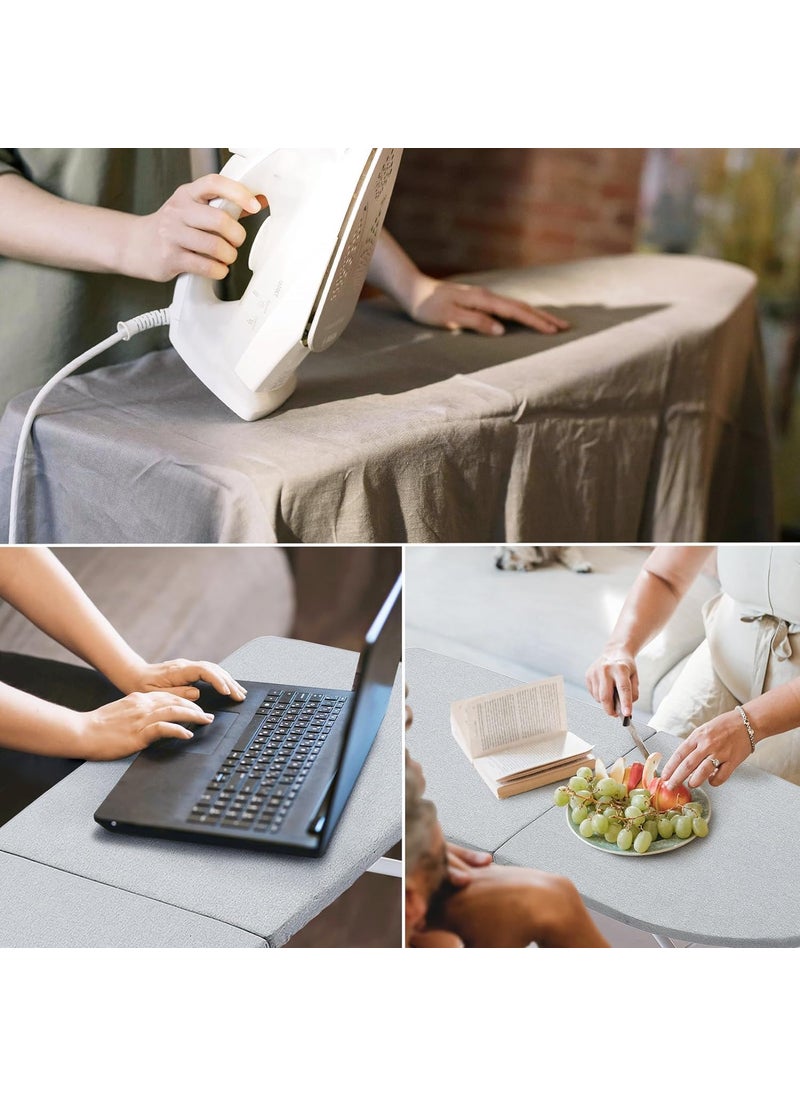 Luteti Metal Foldable Tabletop Ironing Board with Iron Rest Portable Ironing Board Small with Heat Resistant Cotton Cover Mini Iron Board for Small Space and Travel 31x12