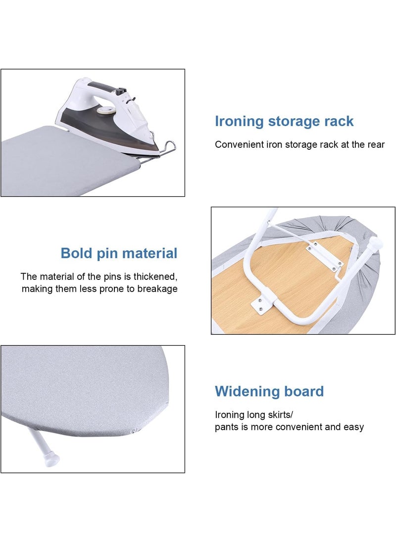 Suicune Tabletop Ironing Board Foldable Iron Board Heavy Duty Small Ironing Board with Heat Resistant Cover and 8mm Thicken Pad