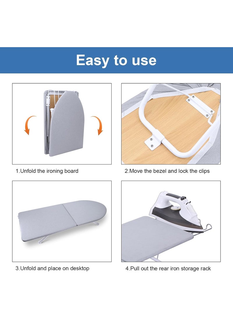 Luteti Ironing Board Folding Ironing Board Small Folding Ironing Board with Folding Function Mini Folding Ironing Board with NonSlip Foot for Home Use 81 x 32 cm