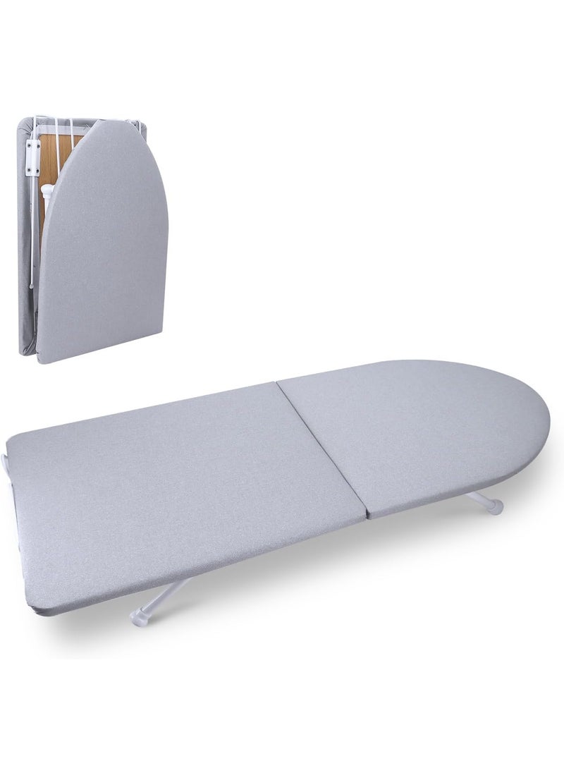 VPGS Tabletop Ironing Board Portable Metal Foldable Iron Board with Iron Rest Small Ironing Board with Heat Resistant Cover Suitable for Home Travel Use Laundry Rooms and Dorms