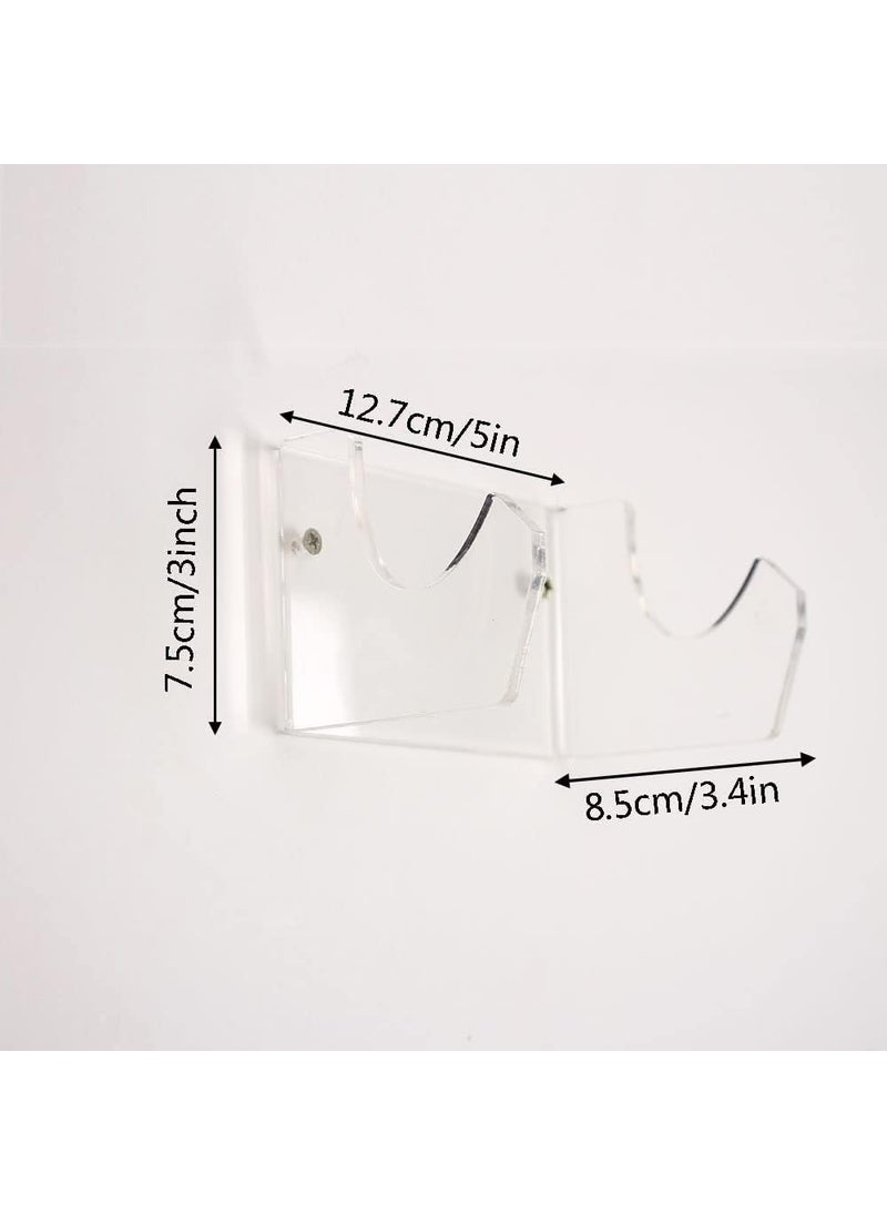 INDIDECOR 96111 Ironing Board Hanger Wall Mount Ironing Board Holder Organizer Wall Rack for Laundry Room Organization and Storage Pack of 2 Transparent
