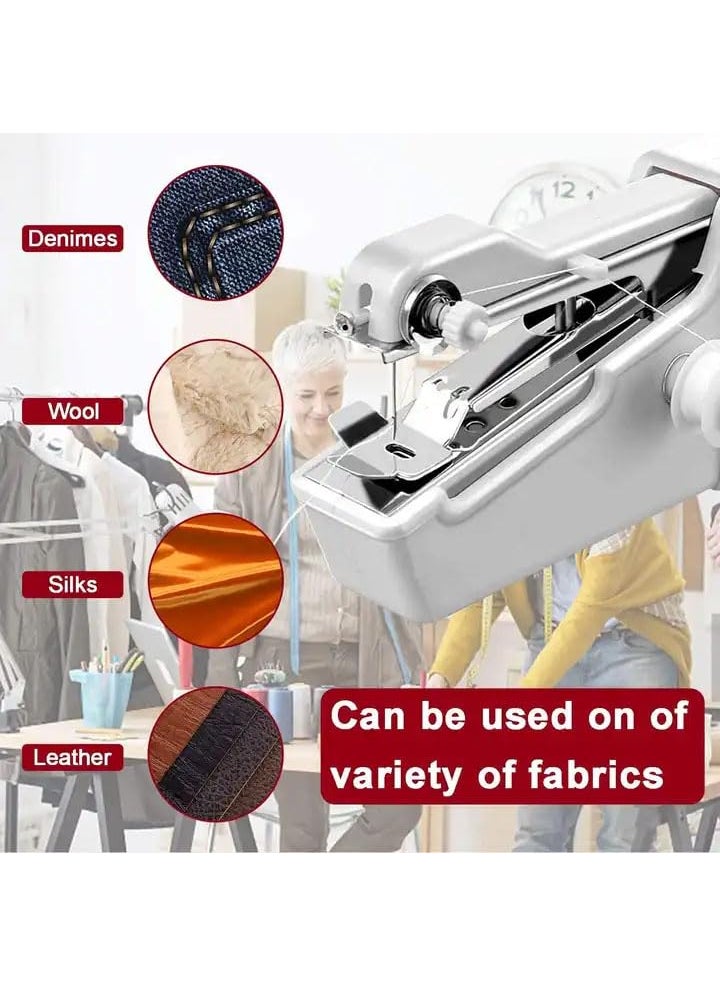 Electric Portable Handheld Manual Hand Mini Cordless Quick Stitch Sewing Tool Machine