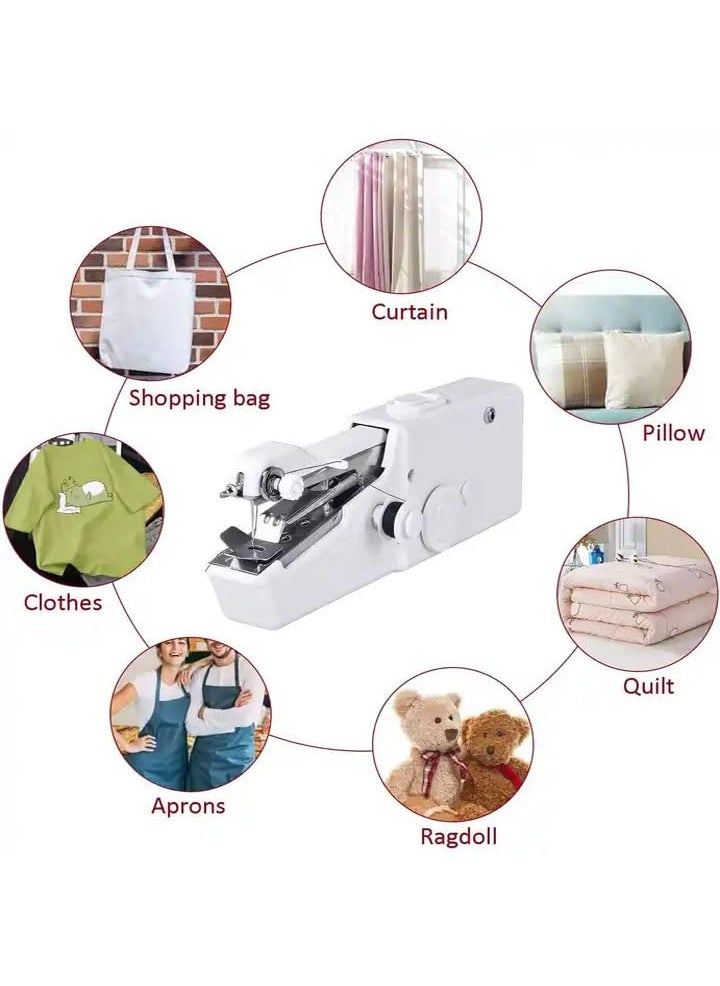 Electric Portable Handheld Manual Hand Mini Cordless Quick Stitch Sewing Tool Machine