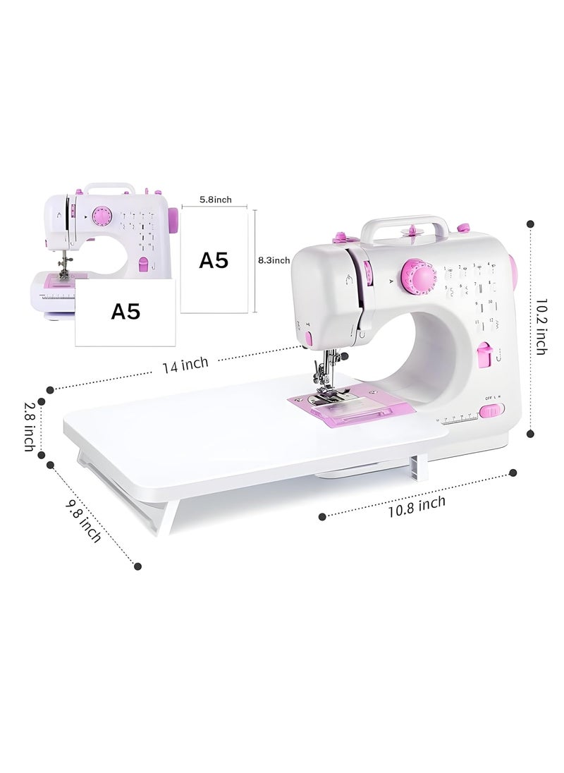 Betzila Calvex Multifunctional Portable 12 Builtin Stitch 2Speed With Extension Table Sewing Kit Electric Sewing Machine