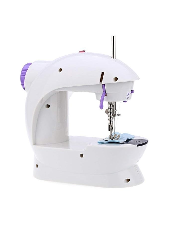LOXIMA Mini Sewing Machine Portable Electric Household Handheld with Foot Pedal Adapter Coils Crafting Mending Machine for Beginners Kids Home Travel Tailoring Machine