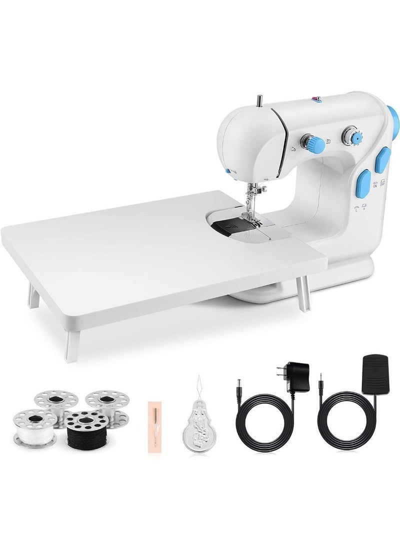 Betzila Jimizz Mini Two Stitch Portable Fully Automatic Double Speed Small Electric Sewing Machine with Extension Table Sewing Kit