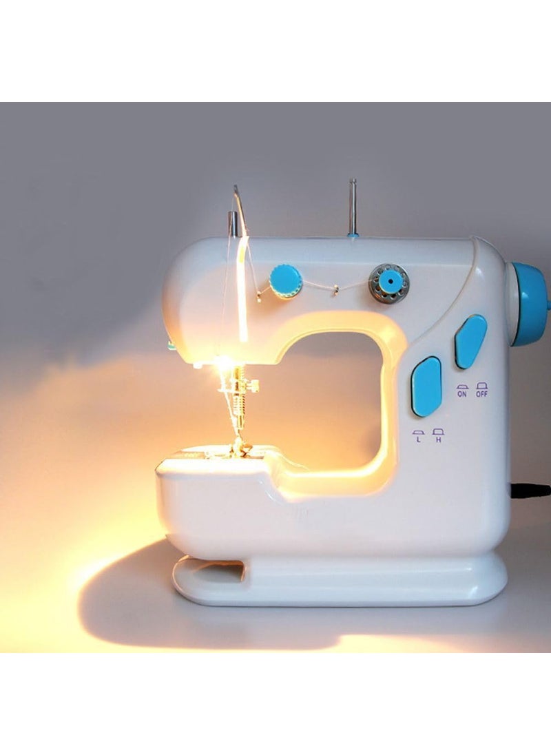 Betzila Jimizz Mini Two Stitch Portable Fully Automatic Double Speed Small Electric Sewing Machine with Extension Table Sewing Kit