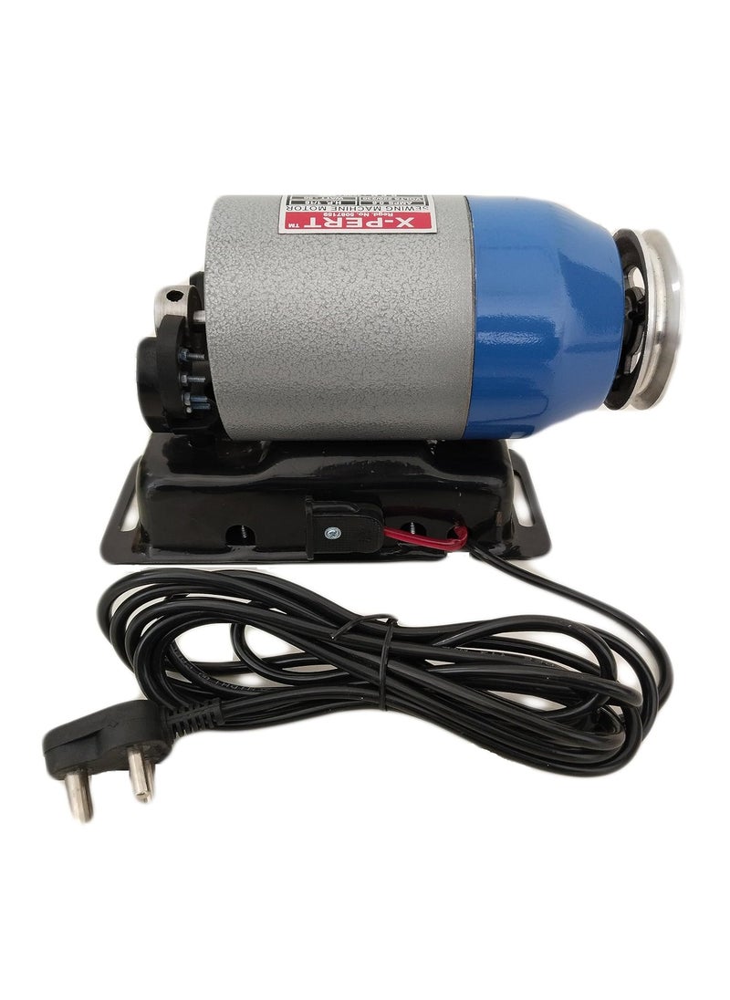 Plan4Buy XPERT Sewing Machine Motor Without Carbon Clutch High Speed AC Motor Blue Silver