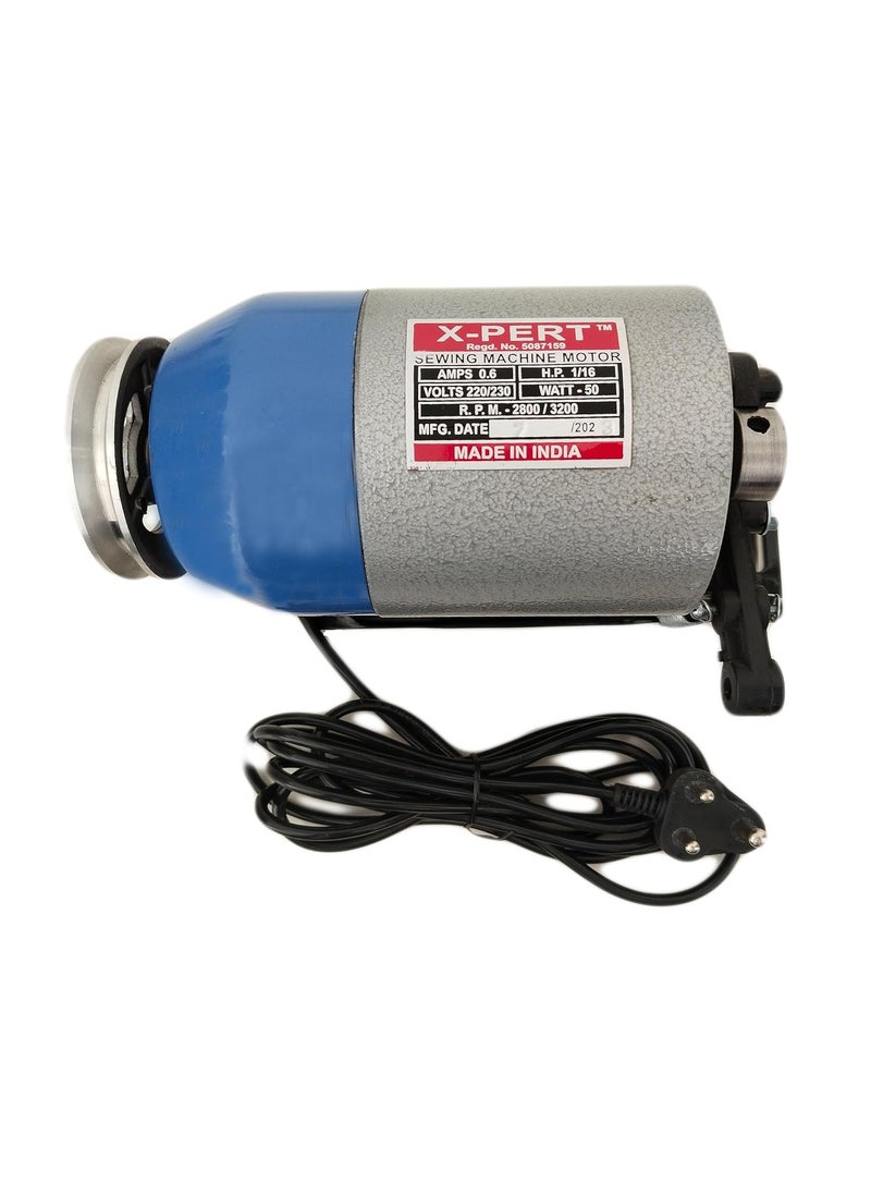 Plan4Buy XPERT Sewing Machine Motor Without Carbon Clutch High Speed AC Motor Blue Silver