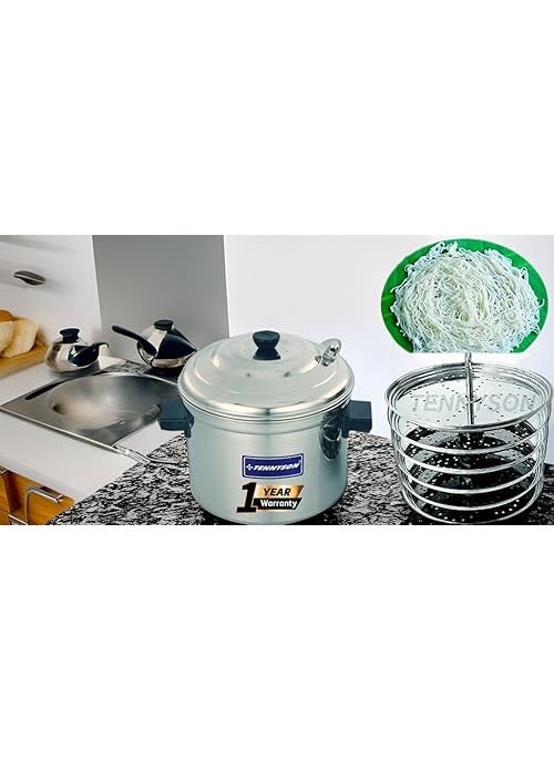 TENNYSON Jointless Idiyappam Cooker 6 Plates 1 litersSilver
