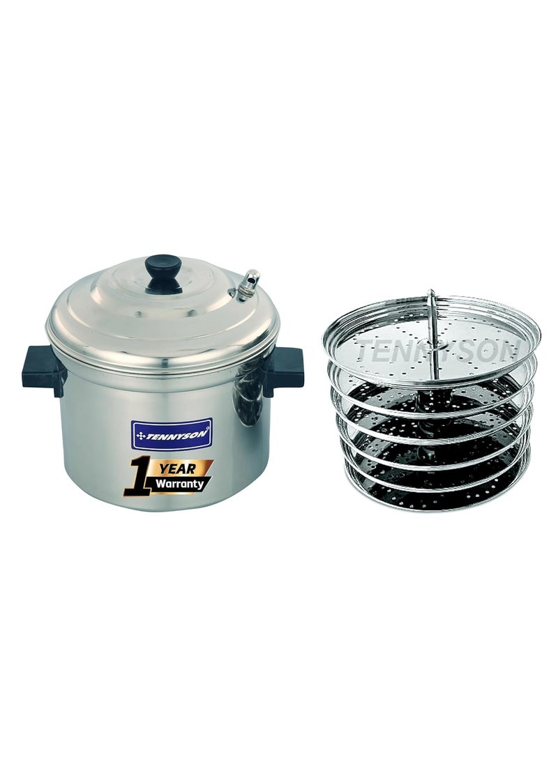 TENNYSON Jointless Idiyappam Cooker 6 Plates 1 litersSilver