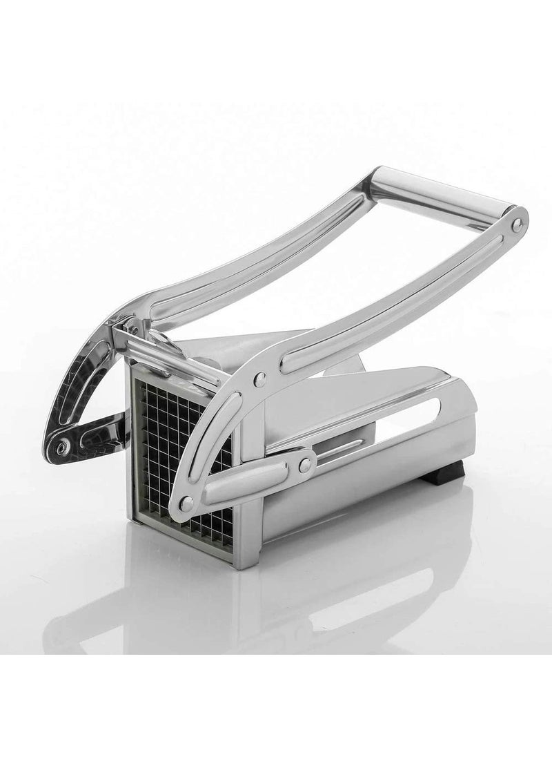FITAZA Stainless Steel Potato Chipser French Fries Chips Maker Machine Snacks Finger Silver Medium