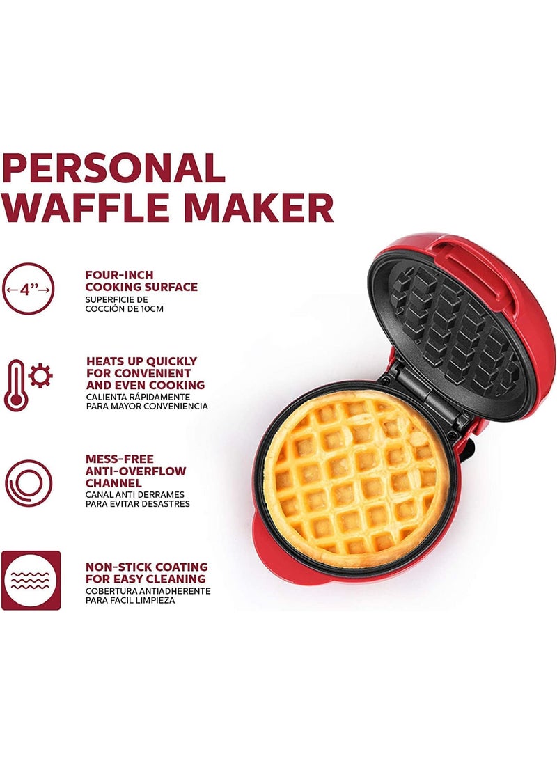 SHR Enterprise Portable Mini Waffle Maker 350w NonStick Stainless Steel Electric Waffle Machine Pancakes Breakfast and Snacks Compact Waffle Maker PACK OF 1