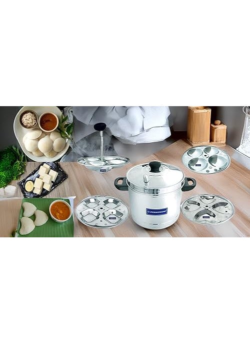 TENNYSON Square IDLI Maker SRH4 Silver