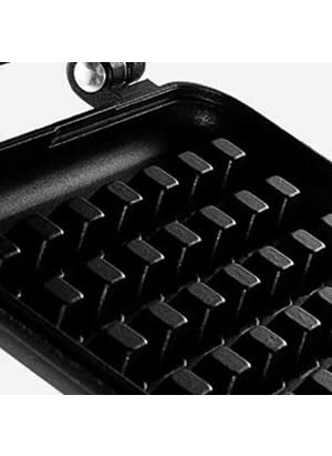 RBGIIT Waffle Maker Machine With Comfortable Handle For Kitchen Gas Stove Non Stick Waffle Maker Pan Press Plate Cooking Baking Tool with Long Handle Low Power Consumption Black_6