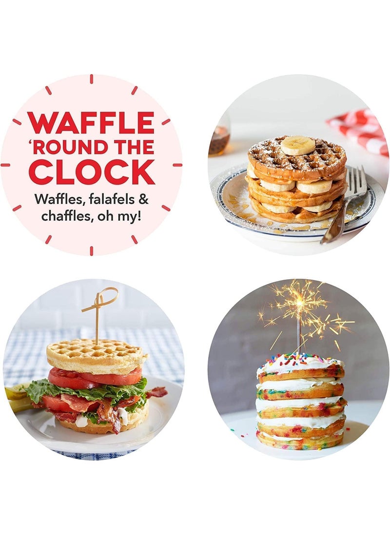 KRYSTIAExpress Electric Round Griddle for for Pancakes Cookies Burgers Quesadillas Eggs other on the go Breakfast Lunch Snacks