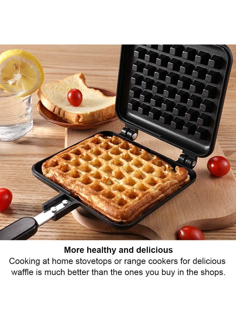Non Stick Waffle Maker Double Sided Waffle Sandwich Maker Non stick Double Side Biscuits Mould Pot Bakeware gas StoveTop Kitchen Breakfast Pancakes SQURE WAFFLE MAKER