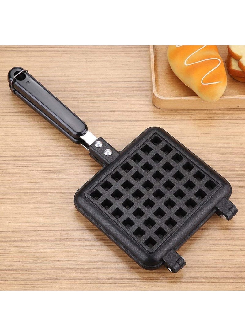 RBGIIT Waffle Maker Machine With Comfortable Handle For Kitchen Gas Stove Non Stick Waffle Maker Pan Press Plate Cooking Baking Tool with Long Handle_7