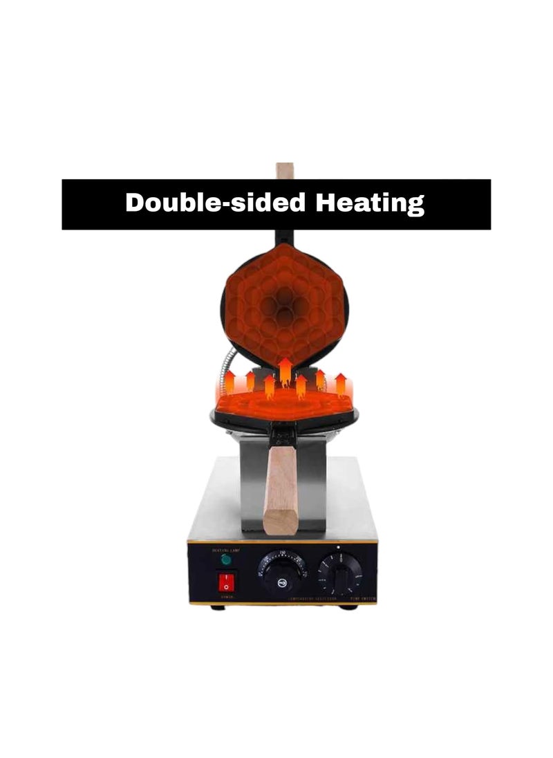 Gurubhai Equipments Commercial Electric NonStick Bubble Waffle Maker 1400W Egg Waffle Machine with Countdown Timer Temperature Control