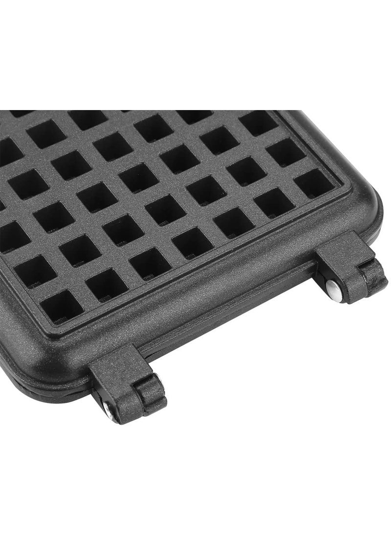 RBGIIT Waffle Maker Machine With Comfortable Handle For Kitchen Gas Stove Black_10