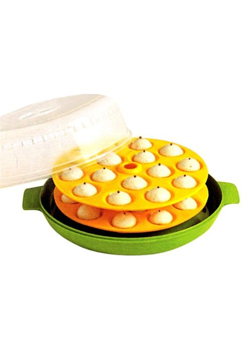 saleshop365 Microwave Safe Idli Maker Mini Idli Maker 2 Plates 30 Idli Microwave Idli Maker 2 Plates30Idlis
