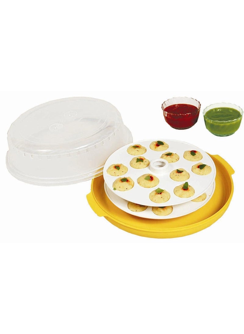 saleshop365 Microwave Safe Idli Maker Mini Idli Maker 2 Plates 30 Idli Microwave Idli Maker 2 Plates30Idlis