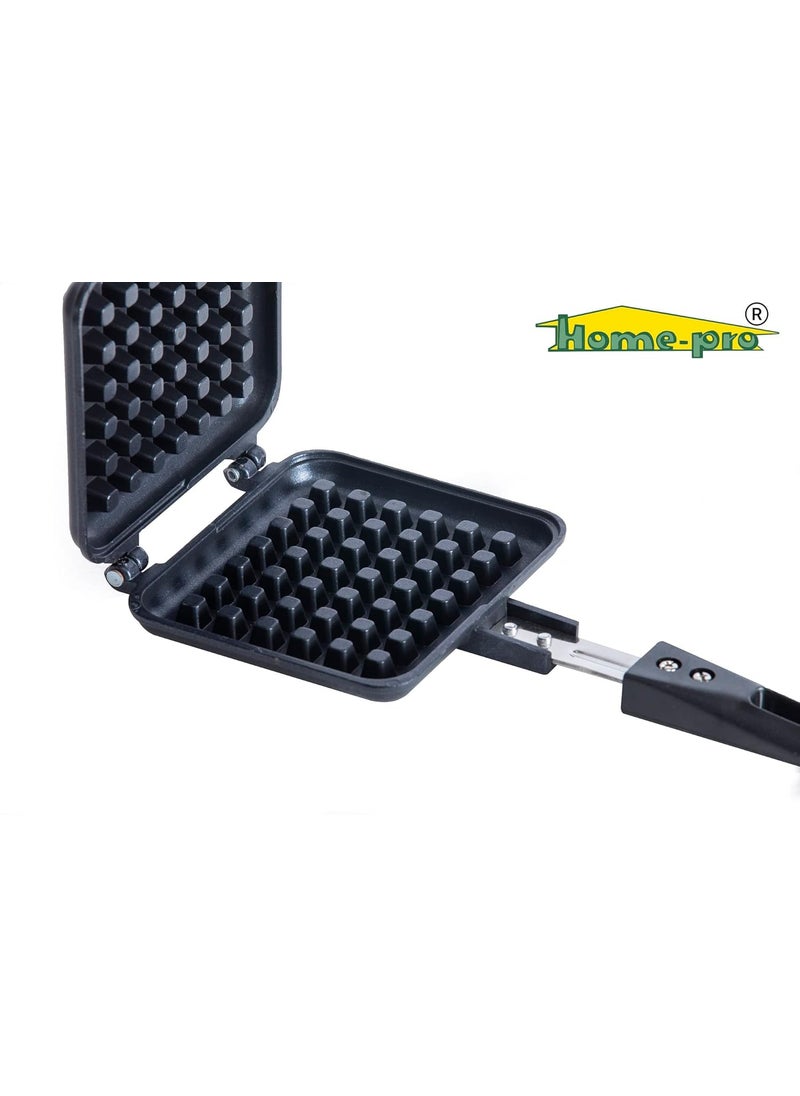 HomePro Non Stick Waffle Maker Gas Toaster Heavy Quality Bakelite Handle Combo Pack