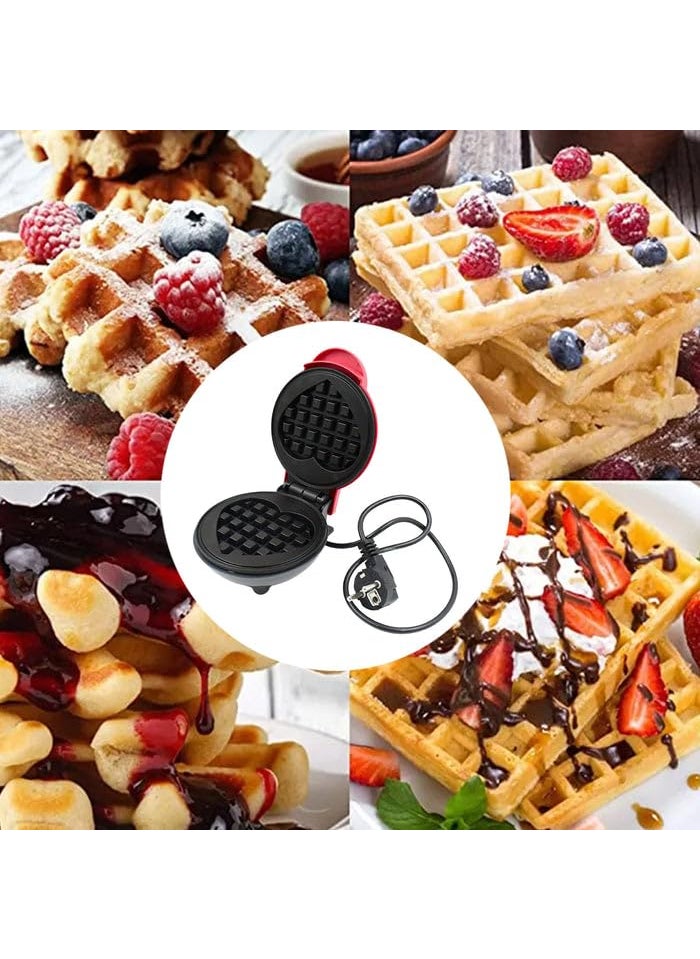 Electronic Mini Waffle Maker To Make Breakfast Dessert Sandwich Pan Cakes Paninis