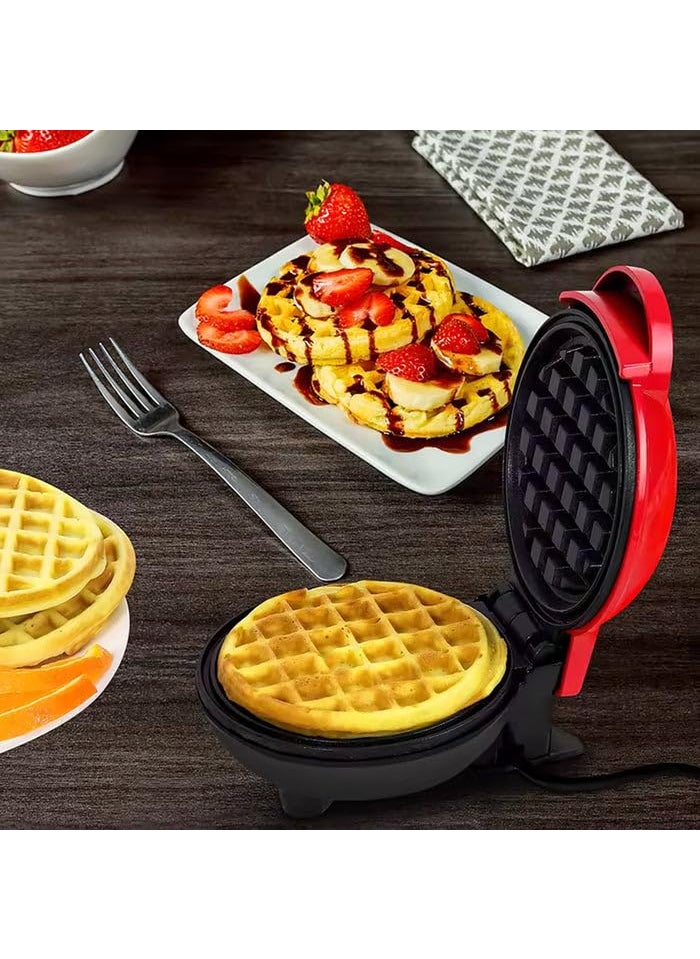 Electronic Mini Waffle Maker To Make Breakfast Dessert Sandwich Pan Cakes Paninis