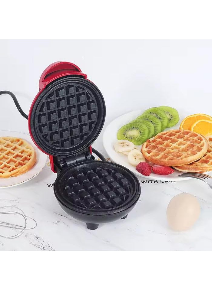 Electronic Mini Waffle Maker To Make Breakfast Dessert Sandwich Pan Cakes Paninis