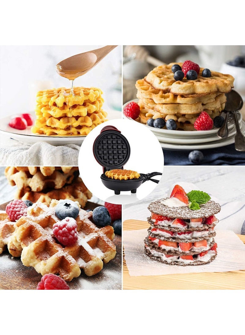 ND GHEEWALA Mini Waffle Maker Machine 3 In 1 Waffle Iron Home Appliances Kitchen Easy To Clean 4 Inch Perfect For Breakfast Dessert Sandwich Pan Cakes Other Snacks