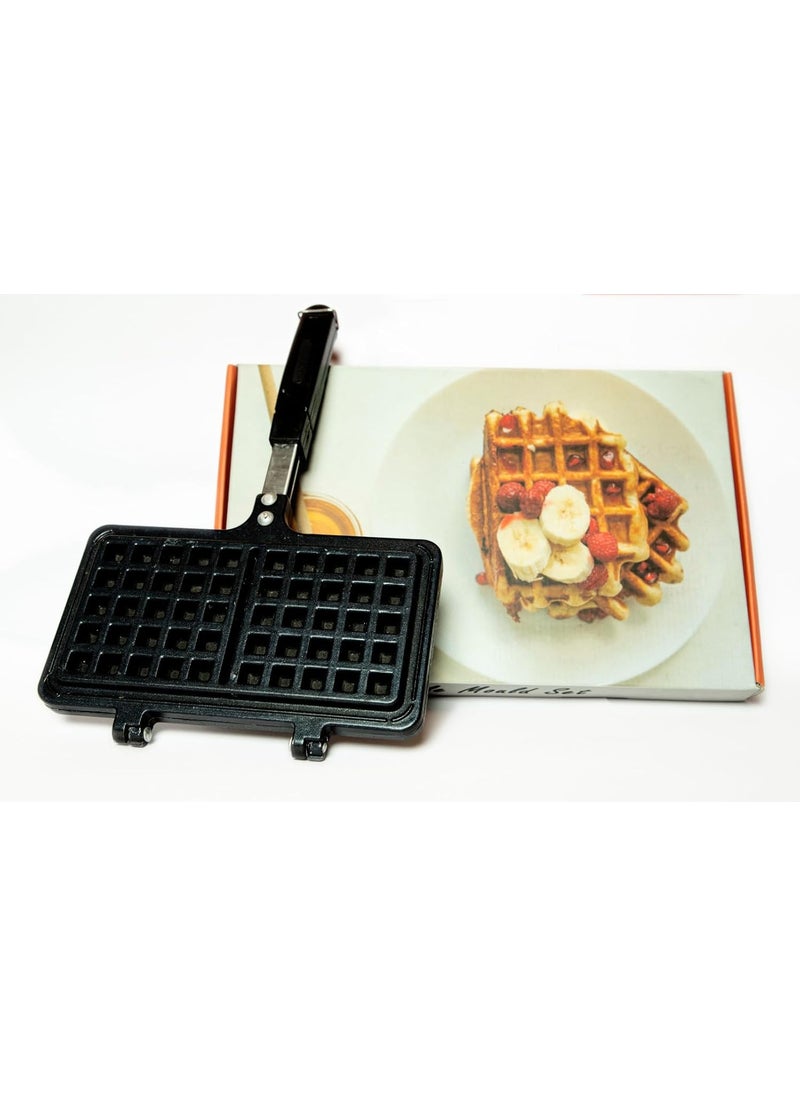 COOKS MAID Non Stick Waffle Pancake Maker Gas Compatible Super Heavy Thickness