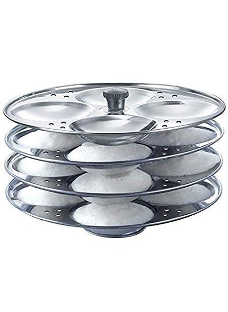 DIGIDEAL Stainless Steel idli Maker Idly Stand with 4 Plates and 16 Cavities4 idly Cavities in 1 Plate