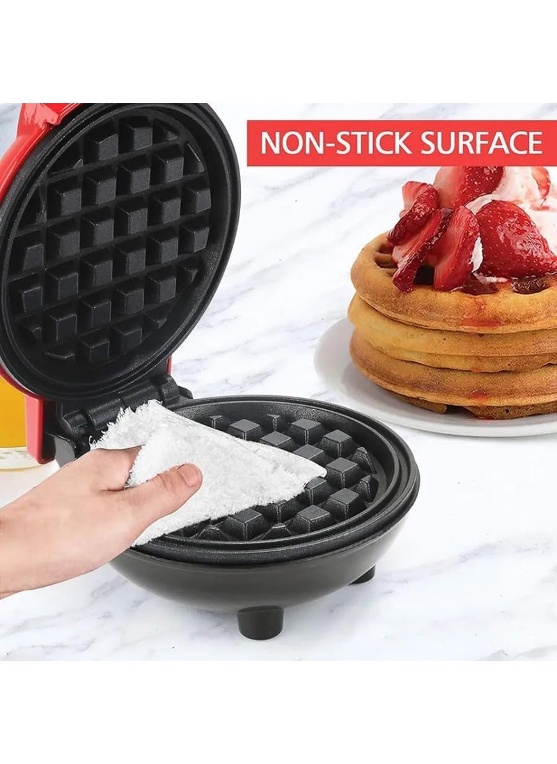 ORIGINAL MART Stainless Steel NonStick Electric Iron Machine for Individual Belgian Waffles Pan Cakes Paninis or Other Snacks Mini Waffle Maker