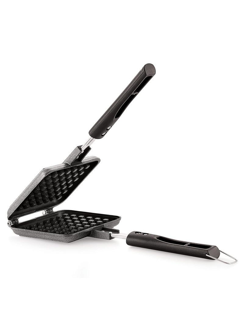 PANCA Waffle Maker Pancake Maker Waffle Maker Machine with Comfortable Long Handle for Kitchen Gas Stove Non Stick Pan Press Plate Cooking Baking Tool