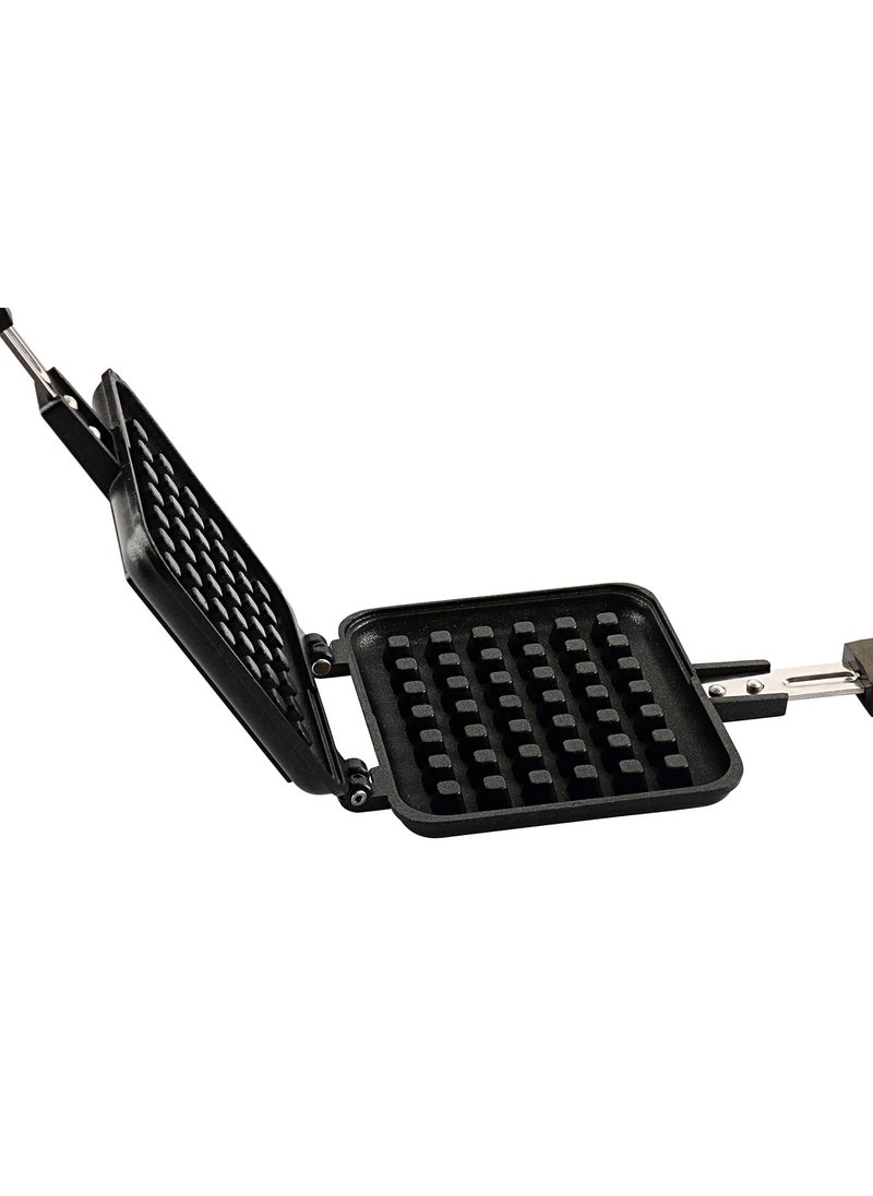 Nierva NonStick Surface Portable Gas Waffle Pan Cake Maker Machine Gas Base 3 Layer Coating Scratch Proof 36 x 15 cm