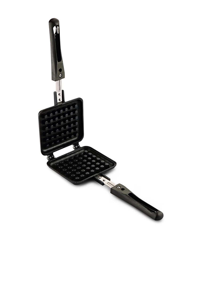 Nierva NonStick Surface Portable Gas Waffle Pan Cake Maker Machine Gas Base 3 Layer Coating Scratch Proof 36 x 15 cm