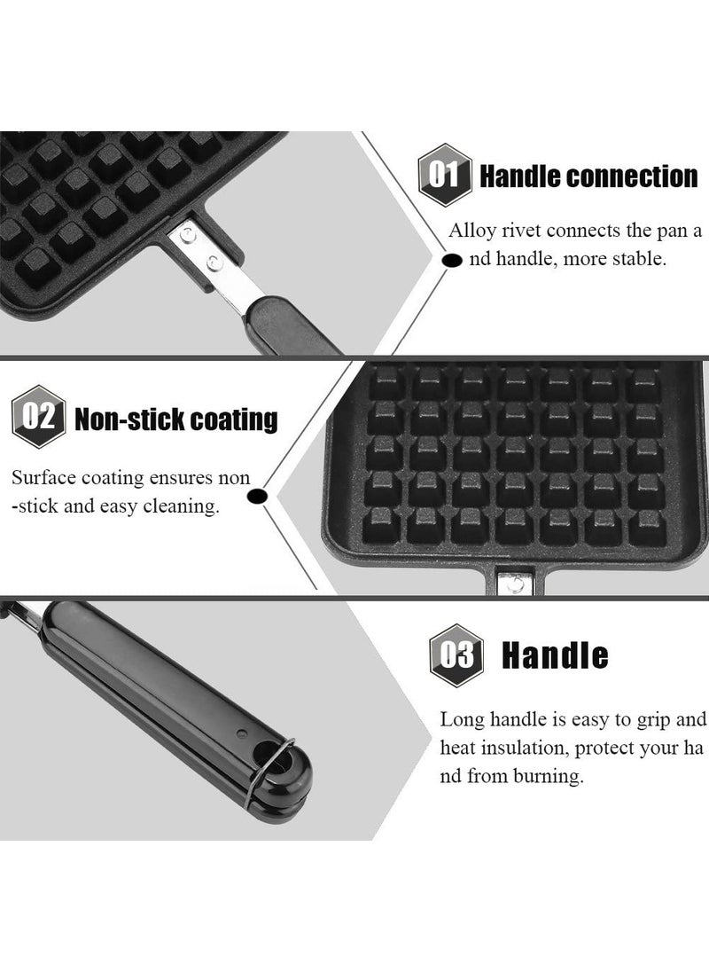 Eleven Rings Non Stick Heavy Quality Waffle Maker Machine With Comfortable Handle For Kitchen Gas Stove Modern Kitchen Tool