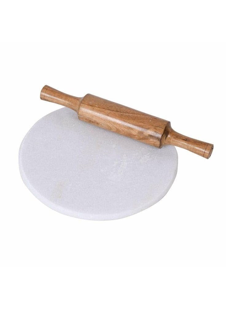 CHULO CHKLA BELAN Set for KITHCENROTI MakerCHKLA BELANCHAPATI MakerRolling PIN and Board White