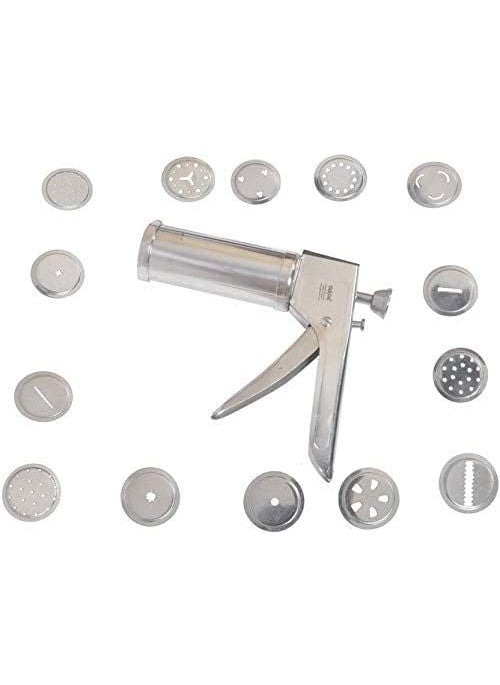 Krystia Stainless Steel Kitchen Press Sev Chakli Murukku Gathiya Sevaiya Maker Sev Machine Sancha Snacks Maker