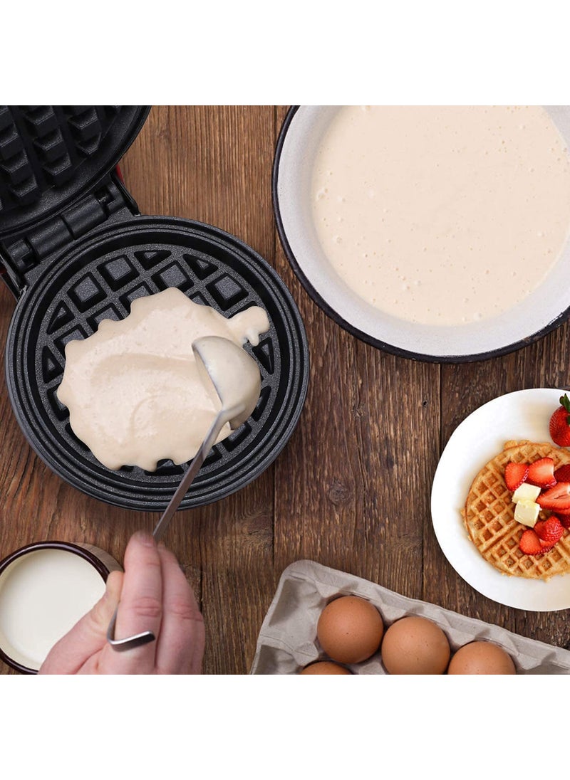 Harnil Mini Waffle Maker 4 Inch 350 Watts Stainless Steel NonStick Electric Iron Machine for Individual Belgian Waffles Pan Cakes Paninis or Other Snacks Mini Waffle Maker