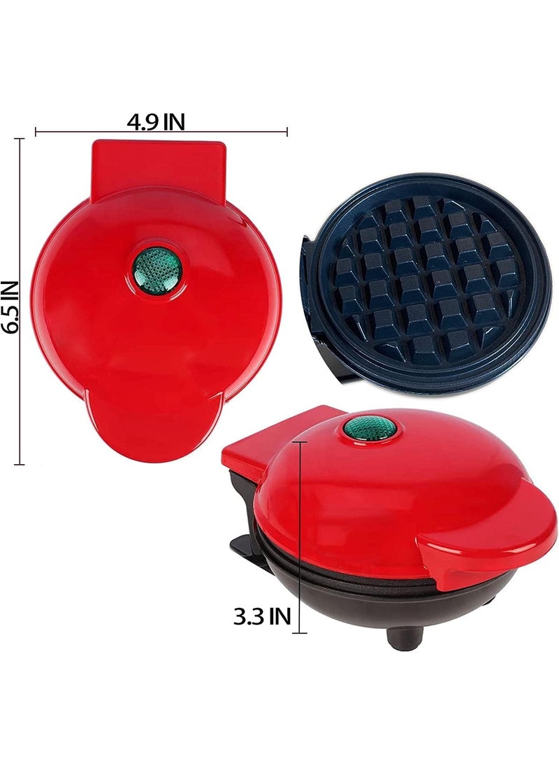Harnil Mini Waffle Maker 4 Inch 350 Watts Stainless Steel NonStick Electric Iron Machine for Individual Belgian Waffles Pan Cakes Paninis or Other Snacks Mini Waffle Maker