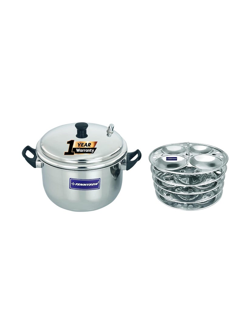 TENNYSON IDLI MAKER ELEGANT BIG SPECIAL THICK GAUGE EXTRA DEEP PLATES 5 PLATES 20 IDLIES NO JOINT